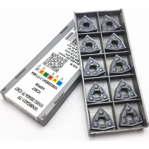 High quality WNMG080404 TF IC907 / IC908 WNMG080408 TF IC908/IC907 external turning tool carbide insert Tokarnyy CNC lathe tool