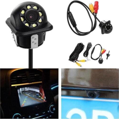 Universal 170 Wide Angle 8LED Night Vision Car Rear View IP68 Waterproof Back Up Reverse Camera Parking Assistance