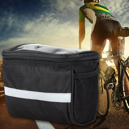 Large Capacity Waterproof Bicycle Front Handlebar Storage Bag Cycling Pouch Bike Bicycle Bag Front Tube Frame Handlebar Bags