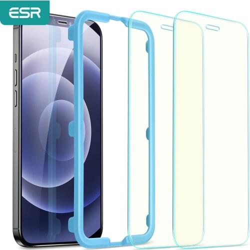 ESR Screen Protector for iPhone 12 Anti Blue-Ray Full Cover Tempered Glass for iPhone 12 Mini/12 Pro Max Protective Film Glass