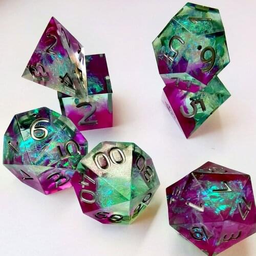 DND Dice Sets Sharp Edge Dice Polyhedral Mirror Dice Sets For Role Playing Game Dungeons And Dragons
