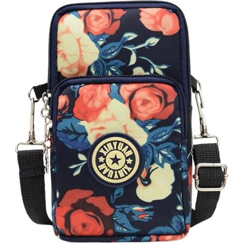 Womens Multi-function Crossbody Bag Sports Mobile Phone Bag Arm Bag Fashion One Shoulder Messenger Zero Phone Bag Stall Source