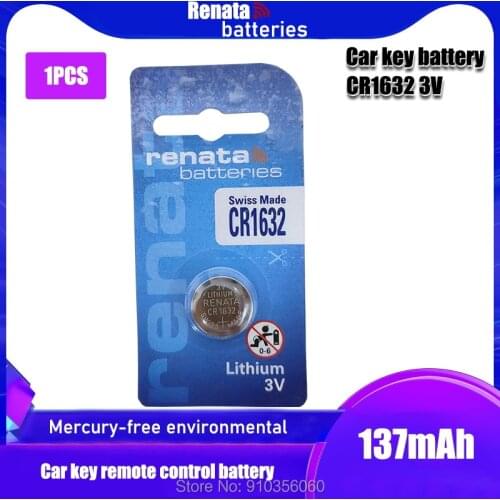 1pc/lot renata Original 100% CR1632 Button Cell Battery For Watch Car Remote Key cr 1632 ECR1632 GPCR1632 3v Lithium Battery