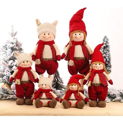 1pc Cartoon Elf Christmas Boys Girls Doll Toy Home New Year Party Table Desk Decor Hotel Shopwindow Xmas Pendant Ornaments