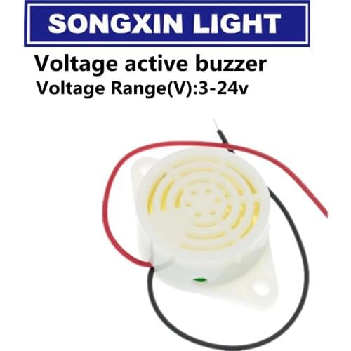 10PCS 95DB Alarm High-decibel 3-24V 12V Electronic Buzzer Beep Alarm Intermittent Continuous Beep for Arduino SFM-27