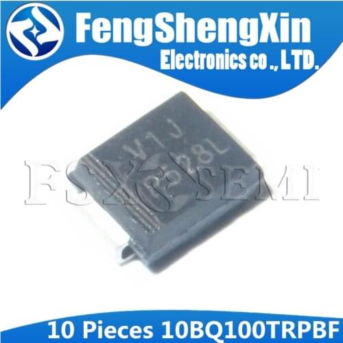 10pcs/lot NEW 10BQ100TRPBF(V1J) 10BQ100 DO-214AA SMB Schottky Rectifier