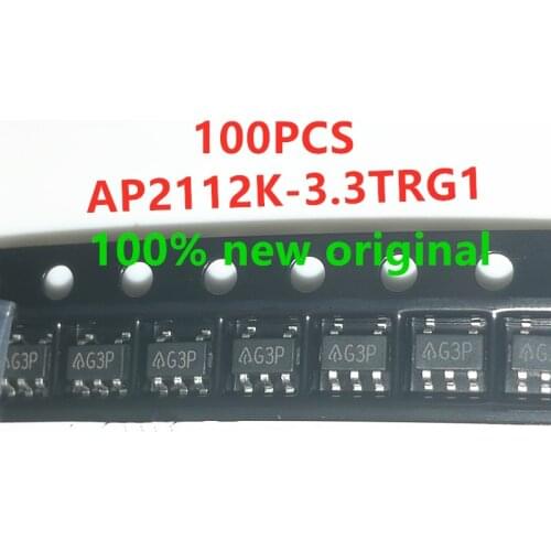 100PCS AP2112K-3.3TRG1 AP2112K-3.3 G3P 100% new original