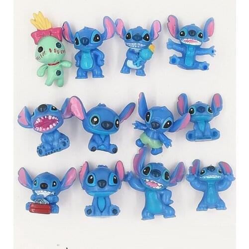 12pcs/set Star model player Stitch Anime Lilo And Stitch Doll Cute Stich Doll Kids Birthday Gift children toy