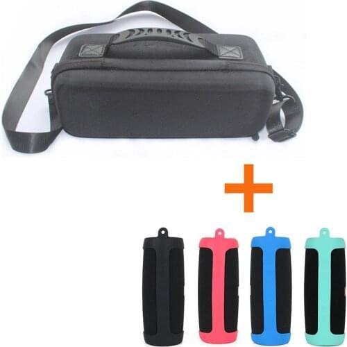 Newest 2 in 1 EVA Hard Travel Bag+ Soft Silicone Case Cover for JBL Charge 4 Bluetooth Speaker For JBL Charge4 Column