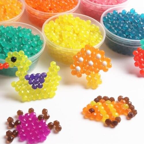 2400PCS/Set Jewel Beads 3D Puzzle toys for Children 12 Colors Refill Pack Water sticky Beads Jigsaw Puzzle Brinquedo
