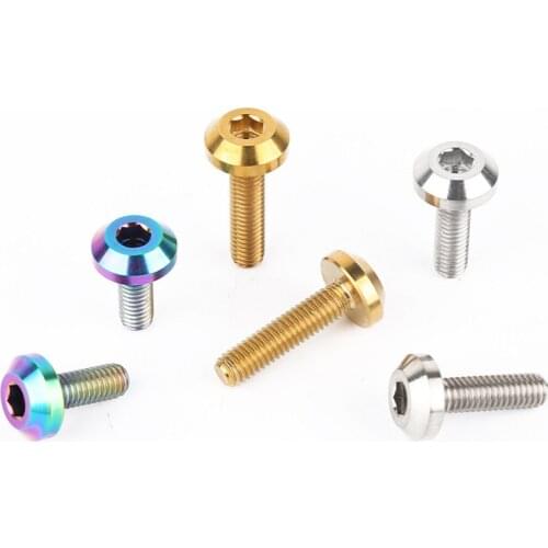 3PC M8*20/25/30 Motorcycle disc brake disc titanium alloy umbrella head screw