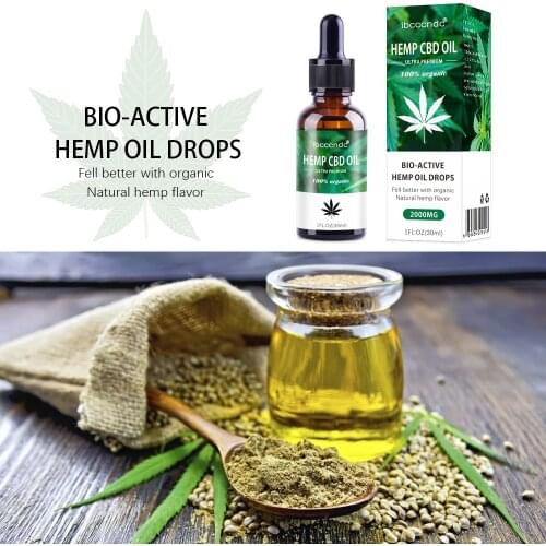 30ML Hemp Oil, 100% Natural Sleep Aid Anti Stress Hemp Extract Drops for Pain, Anxiety & Stress Relief, 2000mg Contains cbd