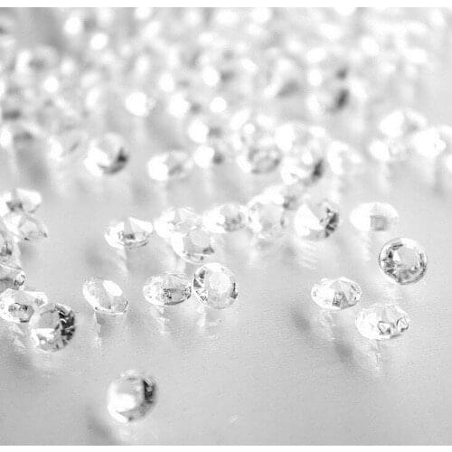 4mm confetti Crystals Scatter Acrylic Diamonds bead for Gift Craft Birthday Wedding Party baby shower table favor Decor DIY Wh