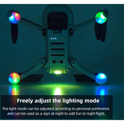 4pcs Night Flying Signal Lamp RGB LED Navigation Flash Light For DJI Mavic Air Air 2 Mini Pro 2 Spark Phantom 3 / 4 Drone Parts
