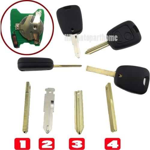 433HMz ID46/PCF7961 Chip 2 Button Remote Car Key Shell for Citroen C1 C2 C3 C4 XSARA Picasso for Peugeot 207 307 107 207 407