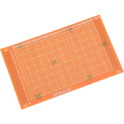 5PCS 9x15 9*15cm Single Side Prototype PCB Universal Board Experimental Bakelite Copper Plate Circuirt Board yellow