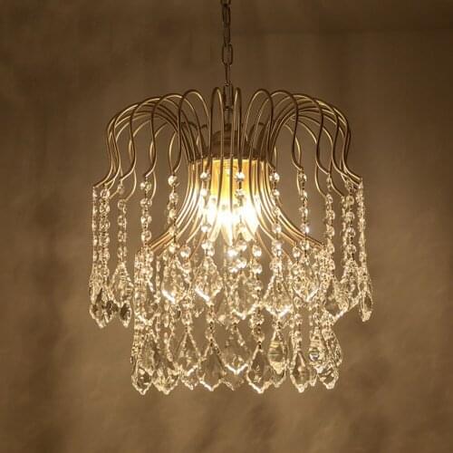 American Crystal Light French Aisle Light Chandelier Restaurant Corridor Bedroom Entrance Light