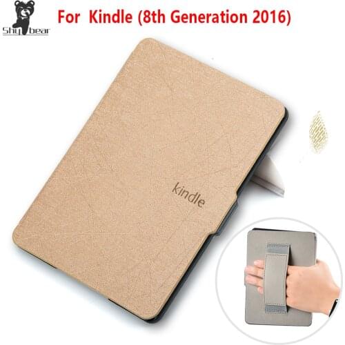 Folio cover case for amazon Kindle 8th Generation ereader magnetic PU leather smart cover for kindle 2016 8th generation capa