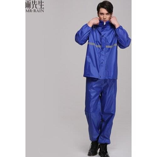 Rain Mr. Double Layer Split Raincoat Set Mens And Womens Fashion Dacron Raincoat Labor Safety Adult Raincoat Factory Direct