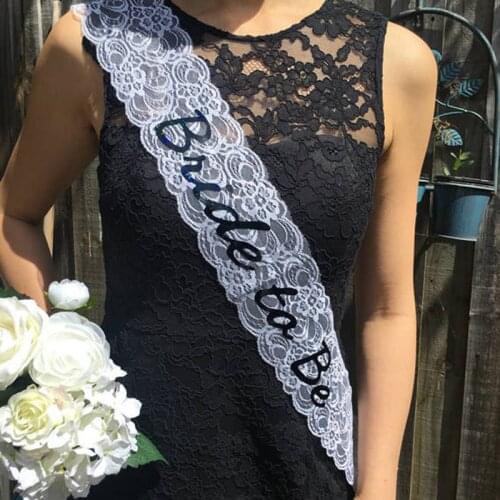 Elegant Lace Bride to Be Sash Bachelorette hen night Party Bridal Shower wedding Engagement decoration favor photo prop gift