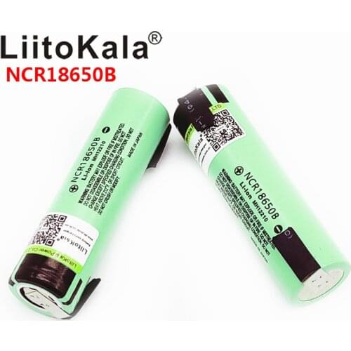 Hot Liitokala new original NCR18650B 3.7V 18650 3400mAh 18650 rechargeable lithium battery + DIY nickel piece