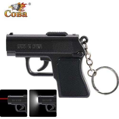 Coba Powerful COB Keychain Flashlight with 2 Mode Infrared Light Mini Torch Use 3*Button Battery Lamp