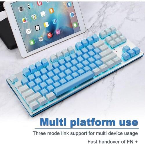 87-key Mechanical Keyboard Gaming Keyboard RGB Mix Backlit Anti-ghosting Game Laptop PC Office Wireless Keyboard