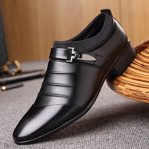 Mens shoes 2019 spring leather shoes pointed casual shoes mens business shoes mens shoes breathable shoes