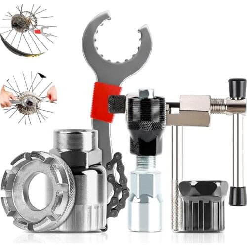 Bicycle Repair Tool Sets Kits Crank Puller Chain Splitter Cutter Breaker Flywheel Remover Spoke Wrench MTB Multi-tool Accessorie