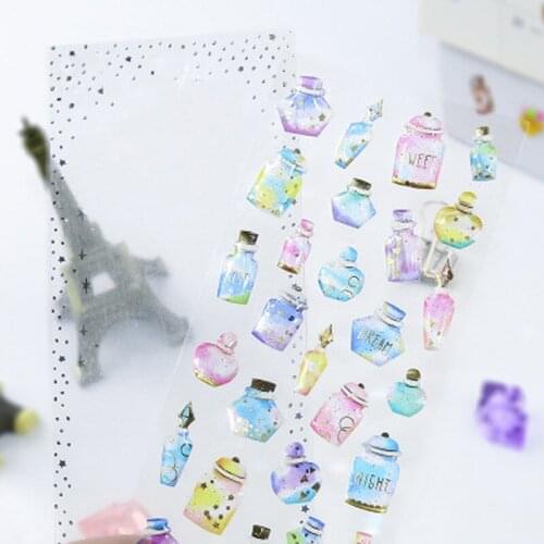 Stickers Stationery Stickers crystal stickers, Gold Transparent 3D Decoration, Hand Account mobile Phone Stickers Material DIY