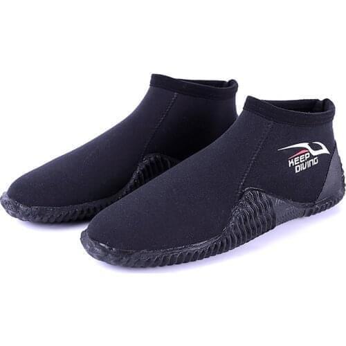 4MM Diving Shoes Neoprene Nylon Non-Slip Scuba Diving Boots Low Water Shoes for Beach Surfing Swimming