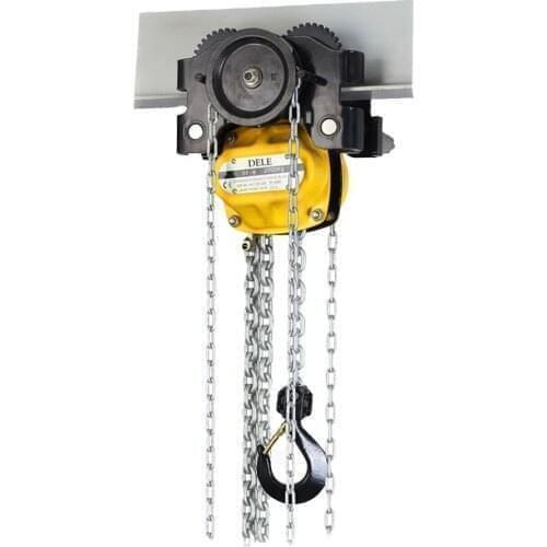 Low Headroom 0.5Ton 1Ton 2Ton 3Ton 5TON Manual Chain Pulley Block Hoist With Trolley
