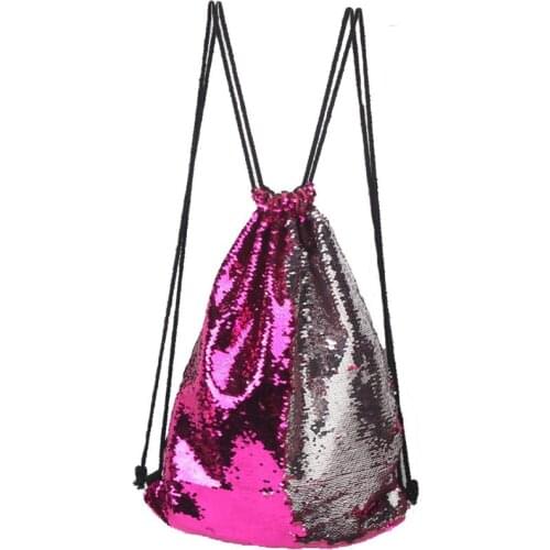 New Women Sequins Drawstring backpack shoulder bag multi color backpack girl school bag Travel Satchel Rucksack mochila bolso