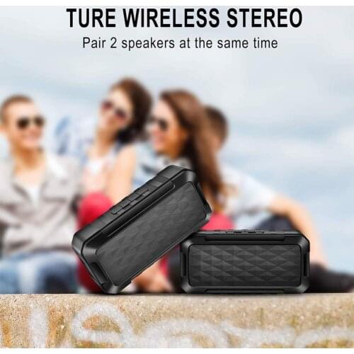 TWS Portable Outdoor Radio Bluetooth Speaker SoundBox Stereo Subwoofer Music Player Center With Battery Soundbox