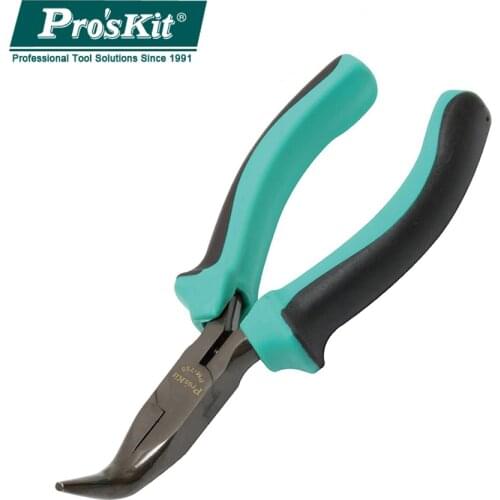 ProsKit PM-755 New Style 5 "Small Curved Needle Nose Pliers Cutting Pliers Wire Cutter Hand Tool Anti-skid Wear Durable