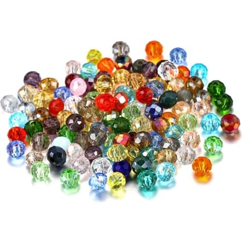 70-300pcs 3/4/6/8mm Translucent Czech Crystal Glass Bead Faceted Colorful Spacer Bead For DIY Bracelet Jewelry Making Supplies