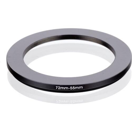 RISE(UK) 72mm-55mm 72-55mm 72 to 55 Step down Ring Filter Adapter black
