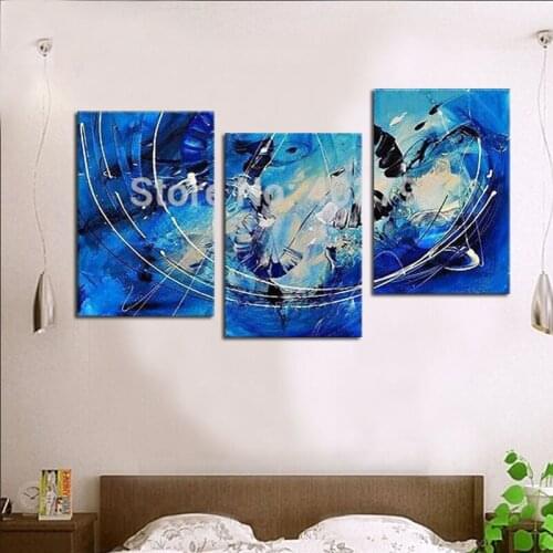 MODERN ABSTRACT HUGE LARGE CANVAS ART OIL PAINTING 3P abstract ice TIMES paintings decoration no framed