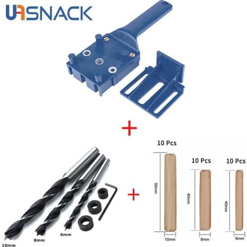 6/8/10mm Drill Bit Hole Puncher for Carpentry Dowel Joints Woodworking Hand Tools Quick Carpenter Locator Doweling Jig Handheld