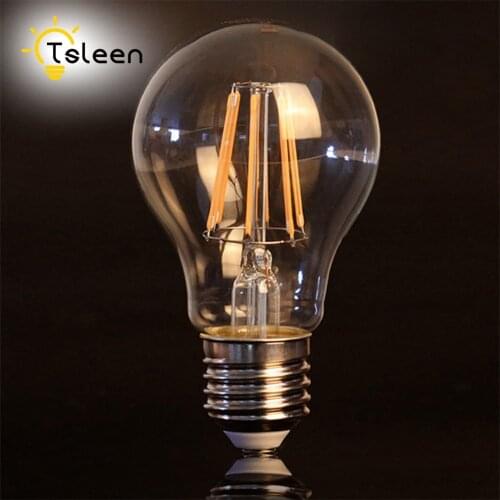 E27 Edison LED Filament Bulb Glass Housing Light Lampada AC 110V 220V 4W 8W 12W 16W Vintage Round G45 A60 Chandelier