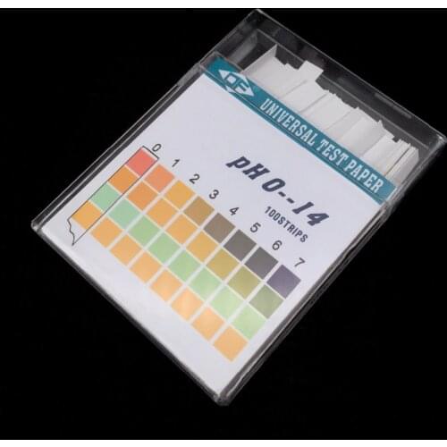 100Pcs 0-14 PH Test Strips Litmus Paper Universal Alkaline Acid Indicator Paper for Water Saliva Soil Aquariums PH Tester