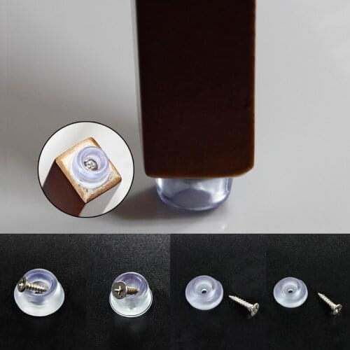 10pcs Furniture Rubber Transparent Non-slip Silent Chair Leg Caps Feet Pads Floor Sofa Foot Covers chair leg caps Protector Pad