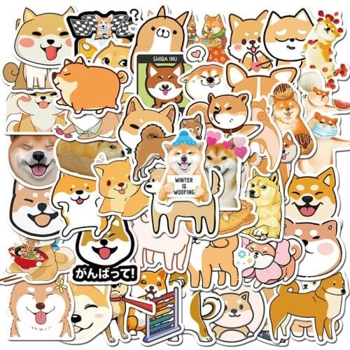 50Pcs Pack NEW Animals Dogs Corgis Stickers Suitcase Guitar Skateboard Vsco Girls Funny Graffiti Decal Stickers Kids Classic Toy