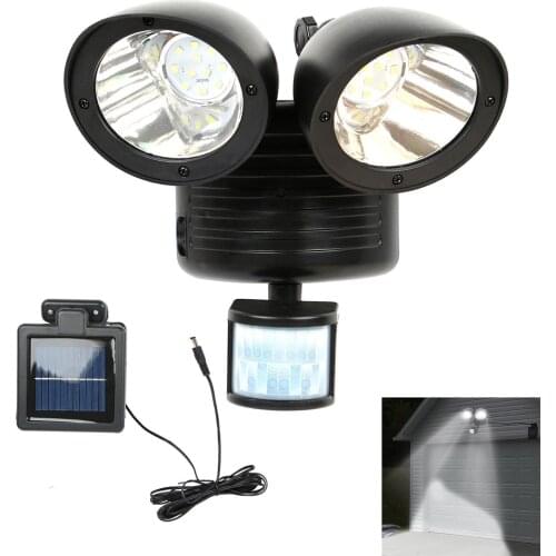 Promotion! 22 LED Dual Security Detector Solar Spot Light Motion Sensor Outdoor Floodlight
