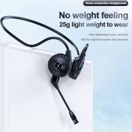 Kebidu Bone Conduction Bluetooth Earphone Sport Running Waterproof Wireless Bluetooth Headphone Low Latency Gaming Headset