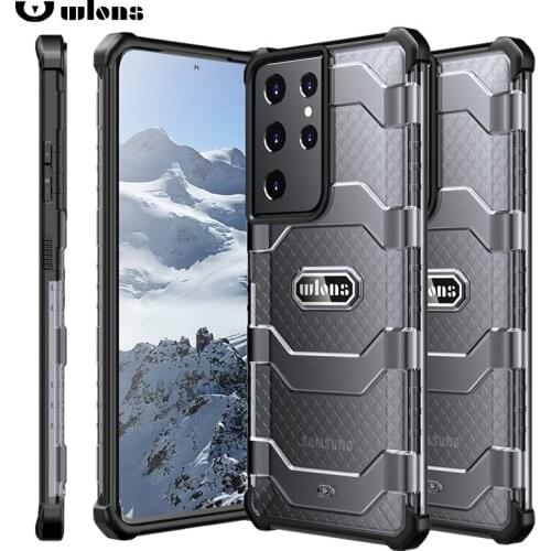 For Samsung Galaxy S21 Ultra Wlons Military Rugged Armor Case for Samsung S21 Plus S21+ 5G Drop-tested Protection Back Cover