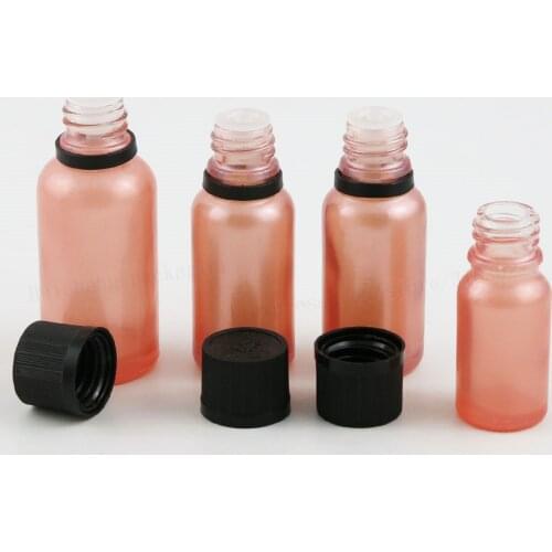 Travel Empty Paint Pink Essential Oil Bottle With Tamper Evident Childproof Cap 1/3oz 1oz 50ml 100ml 200pcs