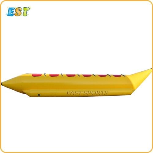 4 Seats water fun game inflatable floating toys pvc yellow inflatable banana boat for sale