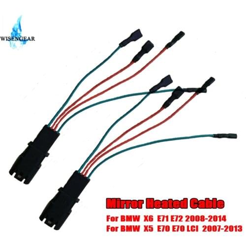 Rear View Wing Mirror Heated Cable Wire For BMW X5 E70 E70 LCI X6 E71 E72 2008-2013 Door Side Mirror Brackets Heating Line