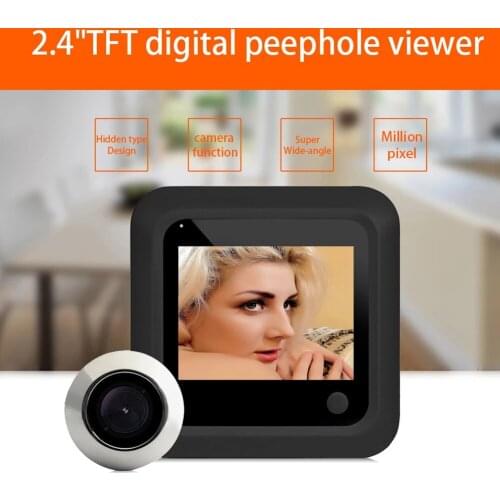 1080P Peephole Door Camera 2.4-inch Smart Electronic Doorbell Peephole Viewer LCD Door Video Security Camera Door Bell for Home